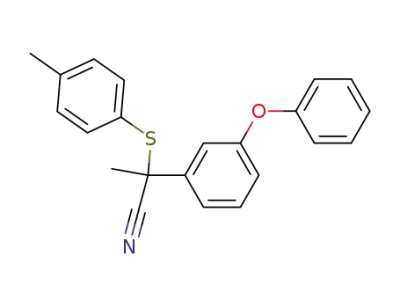 alpha-(p-tolylthio)-alpha-(m-phenoxyphenyl)propionitrile